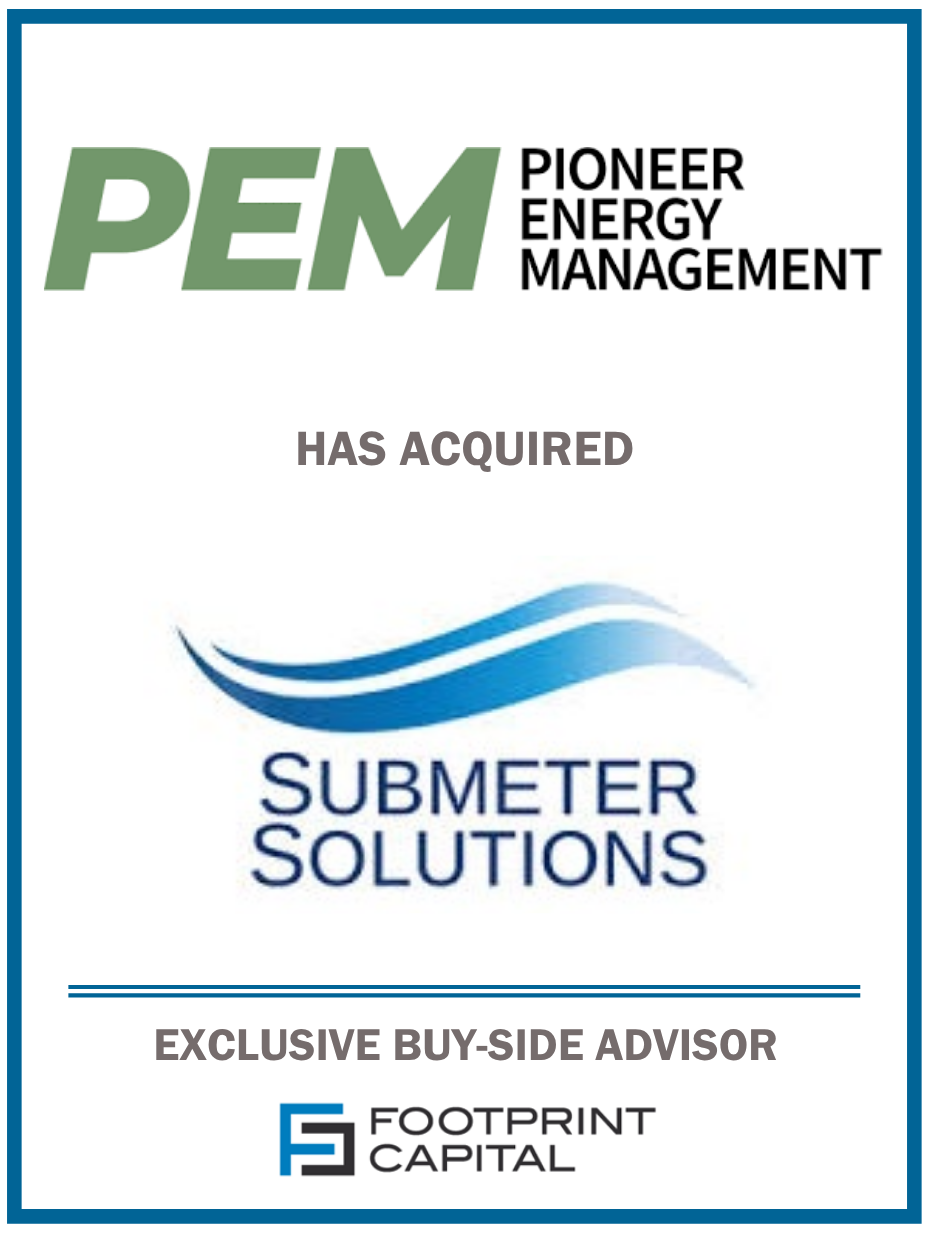 Footprint Capital Advises Pioneer Energy Management in Acquisition of Submeter Solutions